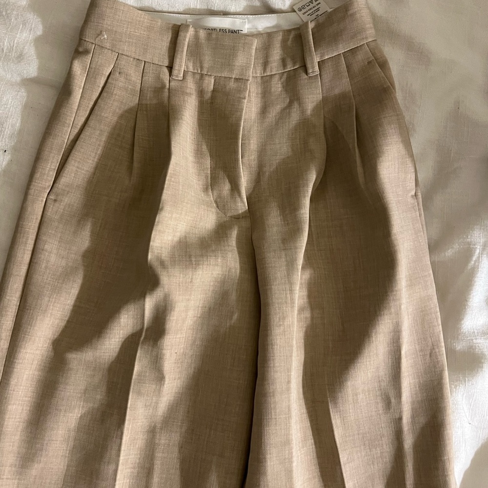 Aritzia Wilfred The Effortless Pant Trouser in Tan